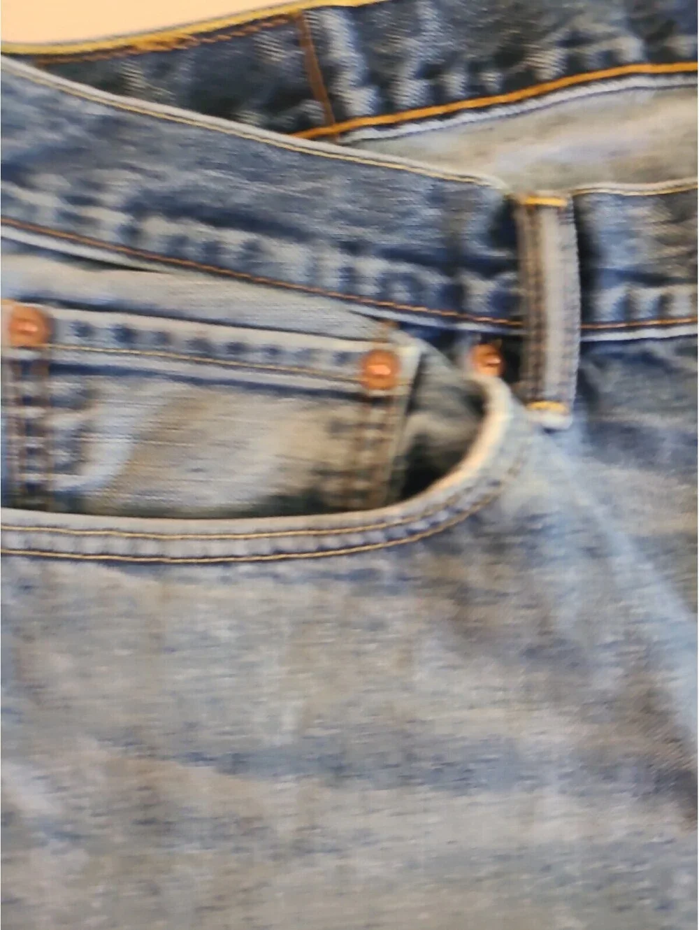 Men's Levis 505  W34 HEMMED To L25 Light denim blue jeans red tag